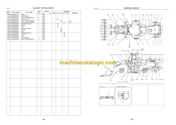 Hitachi ZW550 Wheel Loader Parts Catalog