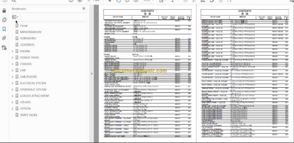 Hitachi ZW370-5B Wheel Loader (PNHE60-1-1) Parts Catalog