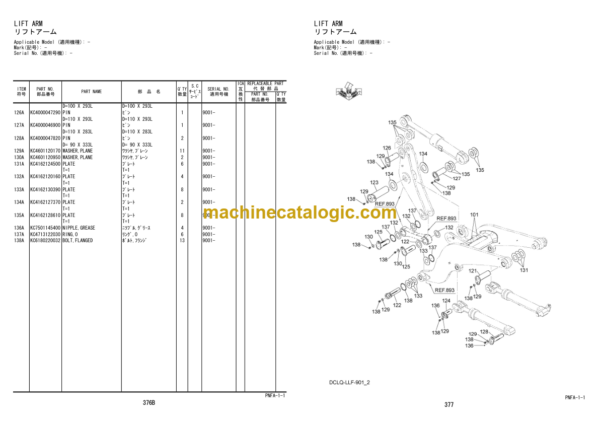 Hitachi ZW310-5B Wheel Loader (PNFA-1-1) Parts Catalog