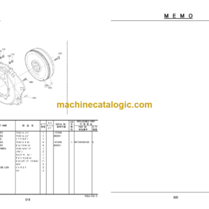 Hitachi CC135-3A 135C-3A CC150-3A 150C-3A ZC35C 35T 50C 50T ZC35C-3 35T-3 50C-3 50-T3 Vibratory Roller Engine Parts Catalog