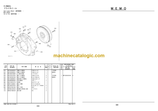 Hitachi CC135-3A 135C-3A CC150-3A 150C-3A ZC35C 35T 50C 50T ZC35C-3 35T-3 50C-3 50-T3 Vibratory Roller Engine Parts Catalog