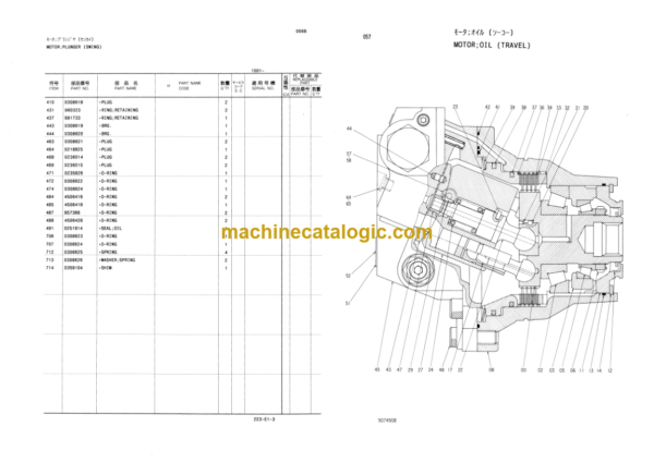 Hitachi KH100D Equipment Components Parts Catalog