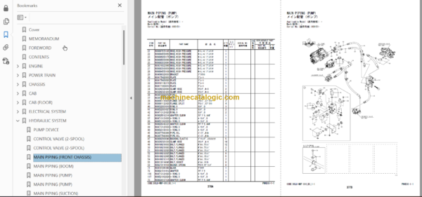 Hitachi ZW370-5B Wheel Loader (PNHE60-1-1) Parts Catalog