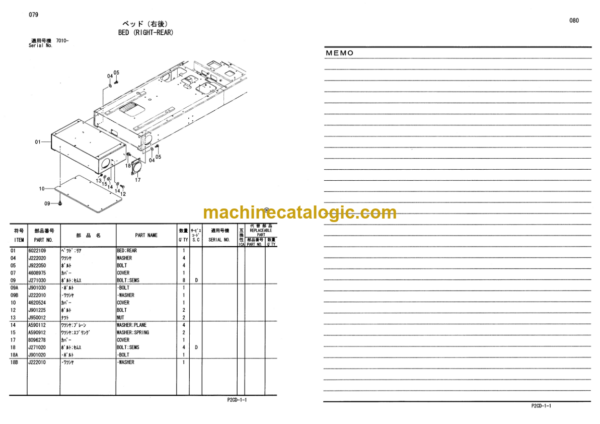 Hitachi Sumitomo SCX1200-2 Crawler Crane Parts Catalog