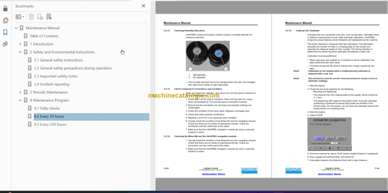 SANDVIK LH517 491 Maintenance Manual Serial No. L817D589