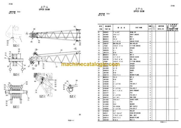 Hitachi Sumitomo SCX1200-2 Crawler Crane Parts Catalog