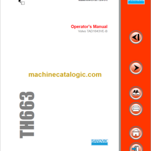 Sandvik TH663 Operator's Manual Serial No. T763D102