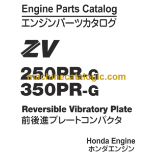 Hitachi ZV250PR-G 350PR-G Reversible Vibratory Plate Engine Parts Catalog