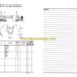 Hitachi Sumitomo SCX800-2 Crawler Crane Parts Catalog