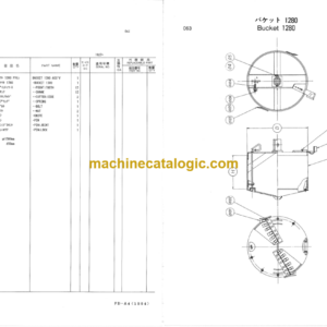 Hitachi KH100D Hydraulic Earth Drill Parts Catalog Serial No.102