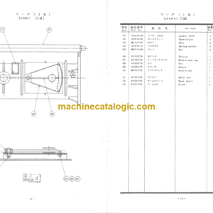 Hitachi KH100-32P BOOM SUPPORT TYPE PILE DRIVER Parts Catalog