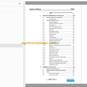 Sandvik TH663 Operator’s Manual Serial No. T763D102