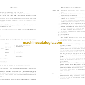 Hitachi CP215 Tired Roller Parts Catalog