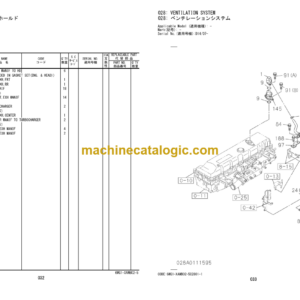 Hitachi ZW550-6 Wheel Loader Engine Parts Catalog (6WG1-XAWB02-5)