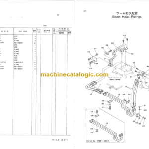 Hitachi KH180-3 Hydraulic Crawler Crane Parts List Serial No.0703-