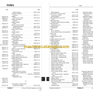 John Deere 313 and 315 Skid Steer Loader Operation and Test Technical Manual