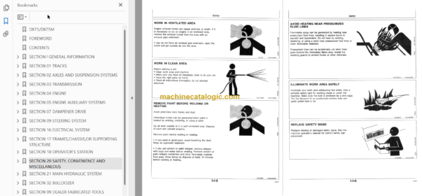 Hitachi DX75 DX75M Bulldozer Workshop Manual