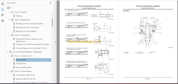 Hitachi ZX110MF-5G ZX130MF-5G ZX138MF-5G Technical and Workshop Manual