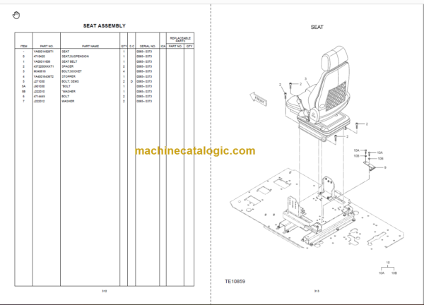 Hitachi ZAXIS470 GI-SERIES Hydraulic Excavator Parts Catalog