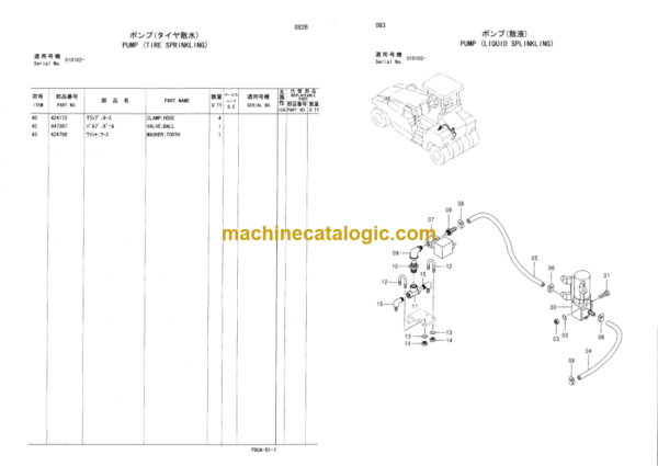 Hitachi CP215 Tired Roller Parts Catalog