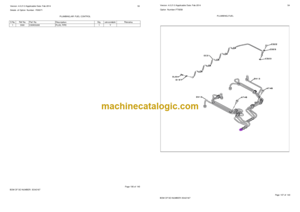 Hitachi EX200LC Super EX210LC Super Engine Parts Manual