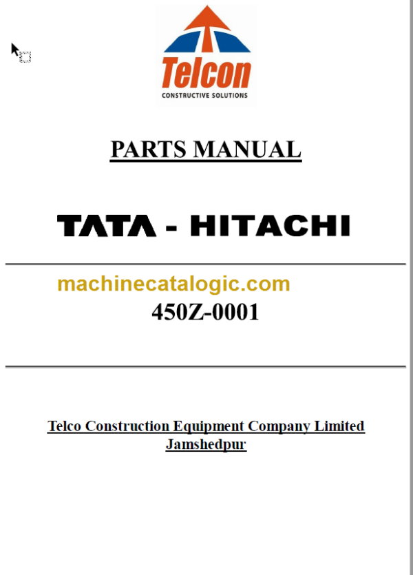 TATA Hitachi 450Z Parts Catalog