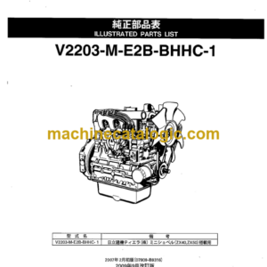 Hitachi V2203-M-E2B-BHHC-1 Parts Catalog