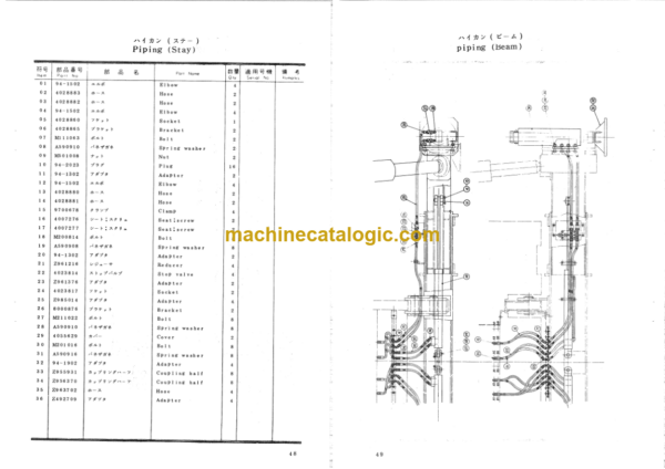 Hitachi KH150-2-40R LEADER ROTATING TYPE PILE DRIVER Parts Catalog