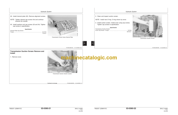 John Deere 844J Loader Repair TM2307 Technical Manual