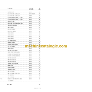 Hitachi ZW220 Snow Removal Attachment Parts Catalog