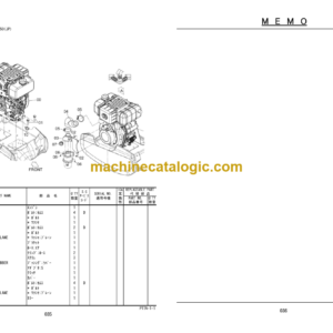 Hitachi ZV250PR-D 350PR-DE Reversible Vibratory Plate Parts Catalog