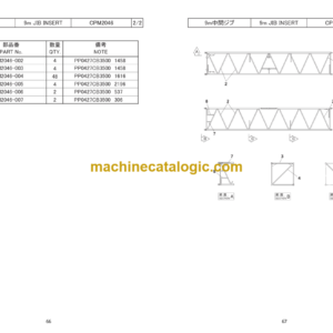 Hitachi Sumitomo SCX2500LF Bracing List