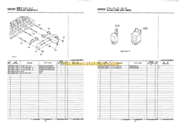 Hitachi V2203-M-E2B-BHHC-1 Parts Catalog