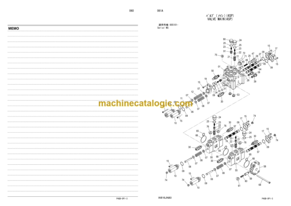 Hitachi ZW220 Snow Removal Attachment Parts Catalog