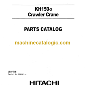 Hitachi KH150-3 Crawler Crane Parts Catalog