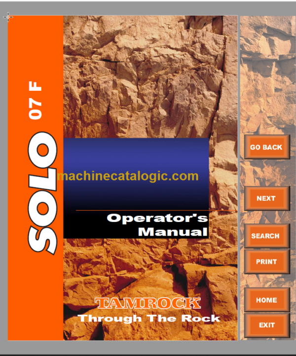 SOLO 7-15 F Operator's Manual Serial No. 105A8493-1
