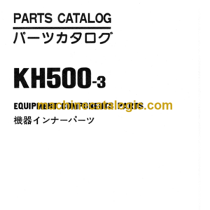 Hitachi KH500-3 Equipment Components Parts Catalog