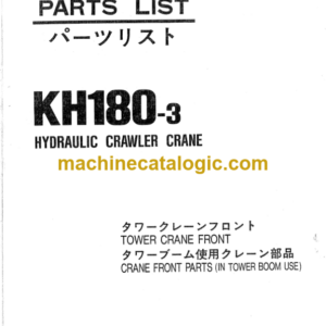 Hitachi KH180-3 TOWER CRANE FRONTCRANE FRONT Part List