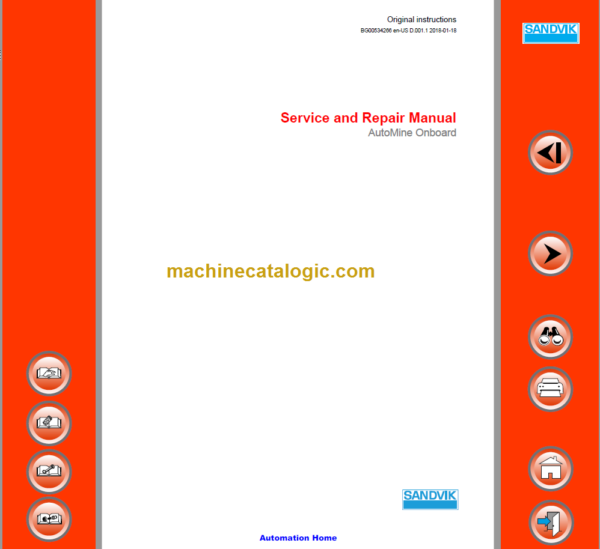 SANDVIK LH517 491 Service and Repair Manual Serial No. L817D589