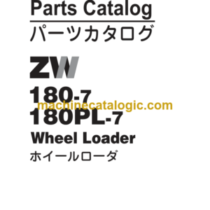 Hitachi ZW180-7 180PL-7 Wheel Loader Parts Catalog