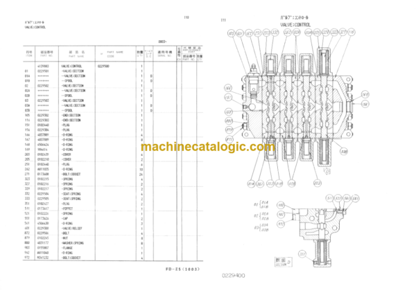 Hitachi KH150-3 Equipment Components Parts Catalog