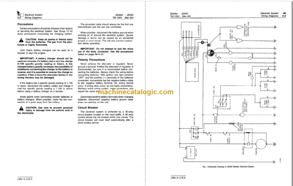 John Deere 540 AND 540A Skidders Technical Manual