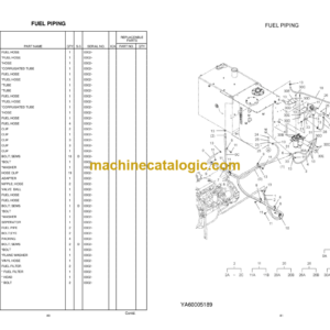 TATA Hitachi ZAXIS 370LC GI-SERIES Hydraulic Excavator Parts Catalog