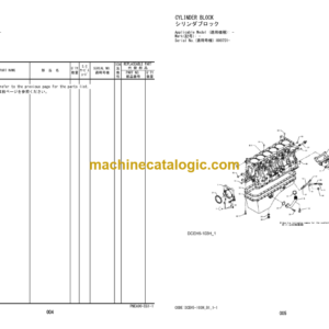 Hitachi ZW250-G Wheel Loader Engine Parts Catalog