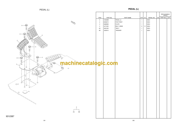 TATA Hitachi ZAXIS 370LC GI-SERIES Hydraulic Excavator Parts Catalog