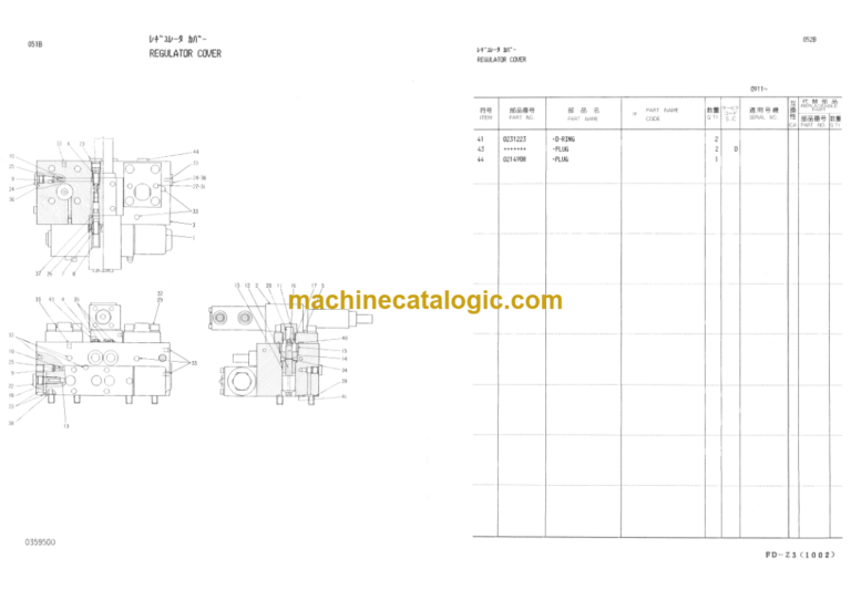 Hitachi KH150-3 Equipment Components Parts Catalog