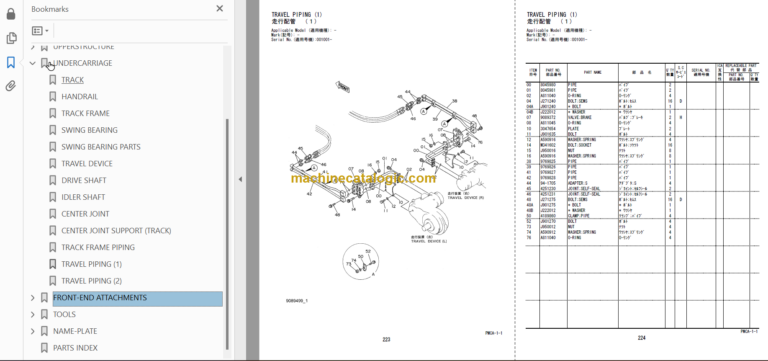 Hitachi MA200-G Amphibious Soft Terrain Backhoe Parts Catalog
