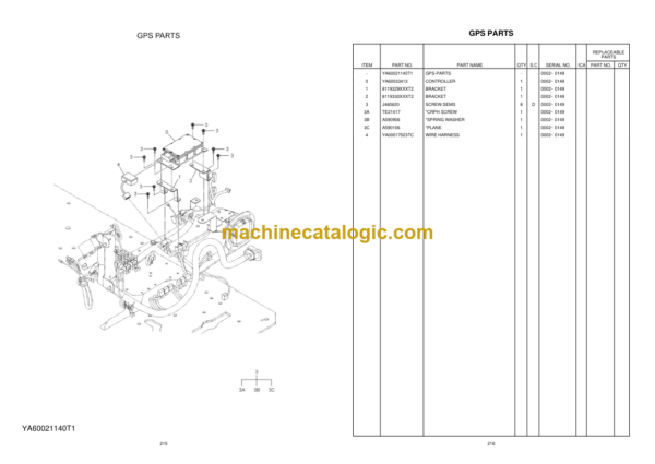 TATA Hitachi ZAXIS 370LC GI-SERIES Hydraulic Excavator Parts Catalog