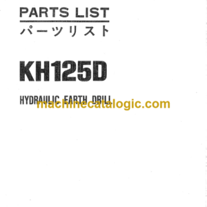 Hitachi KH125D EARTH DRILL Parts Catalog