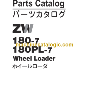 Hitachi ZW180-7 180PL-7 Wheel Loader (PNTK50-1-3) Parts Catalog